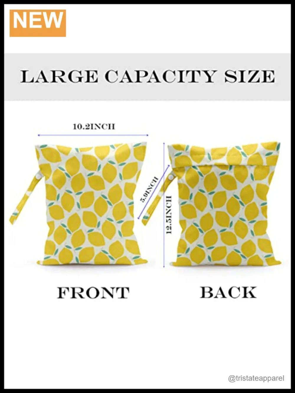 2 Pack Wet Dry Bag Waterproof Travel Swim Diaper Gym Storage Organizer